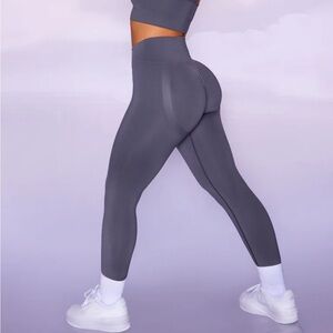 Bo&Tee high waisted seamless legging in grey